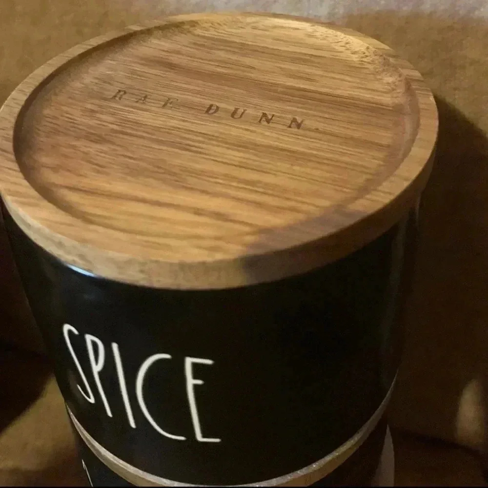 Rae Dunn Black Stackable Spice Marinate Rub‎ Set